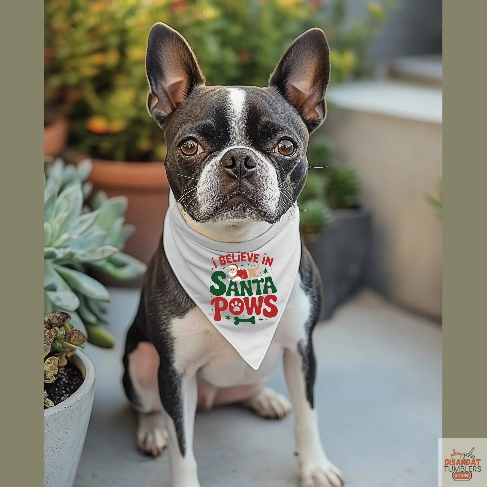 I believe in Santa Paws, Small Pet Bandana Dis An Dat Tumbler Store