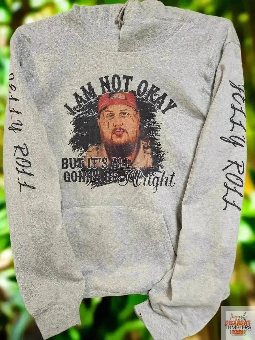 "I'm Not Ok, But I'm Gonna Be Fine" Woman's Hoodie. Dis An Dat Tumbler Store