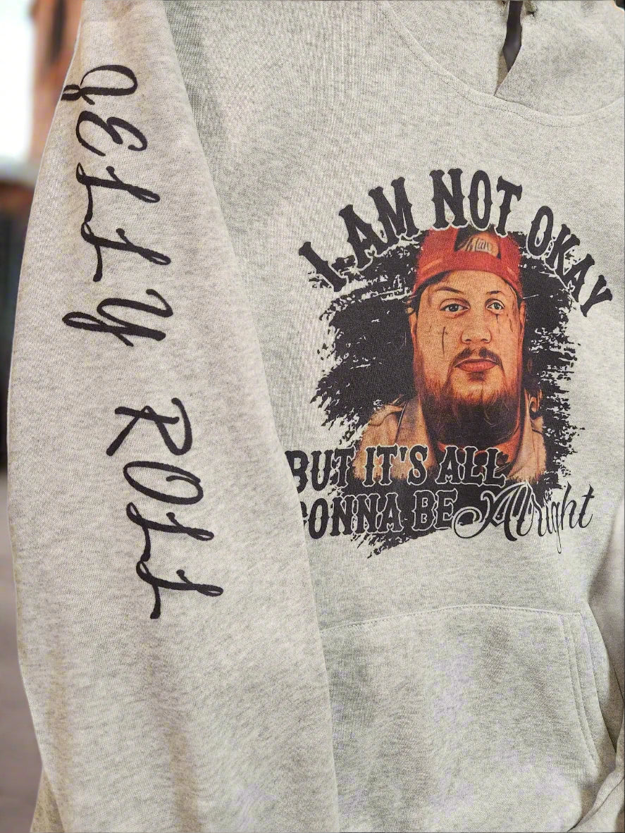 "I'm Not Ok, But I'm Gonna Be Fine" Woman's Hoodie. - Image #3