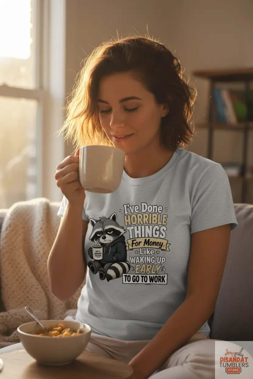 Raccoon Tee - Grey