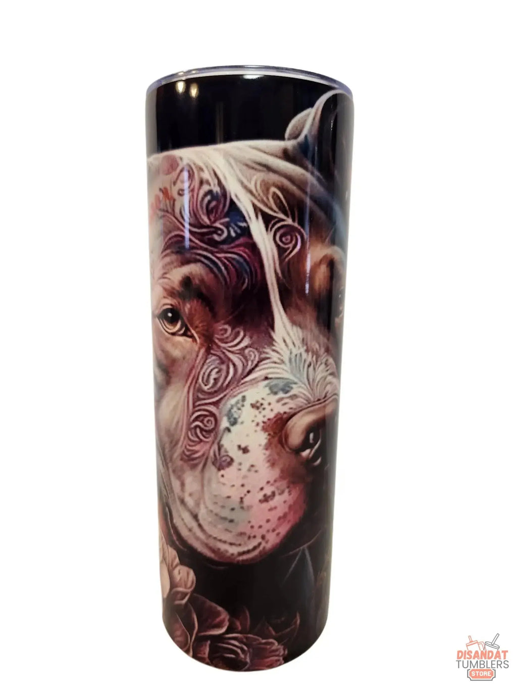 Ink & Roses Pitbull Tumbler - Dis An Dat Tumbler Store