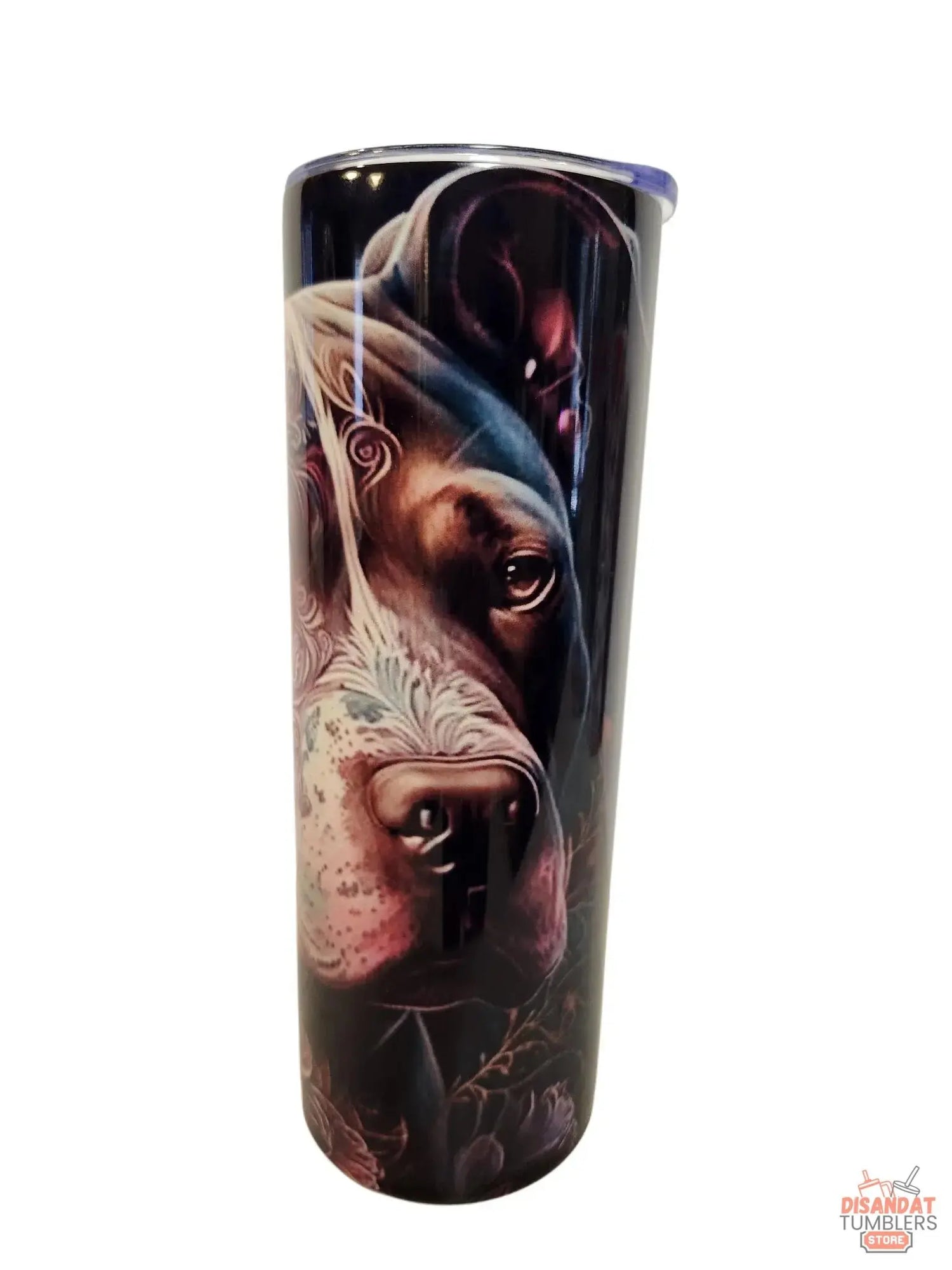 Ink &amp; Roses Pitbull Tumbler - Dis An Dat Tumbler Store