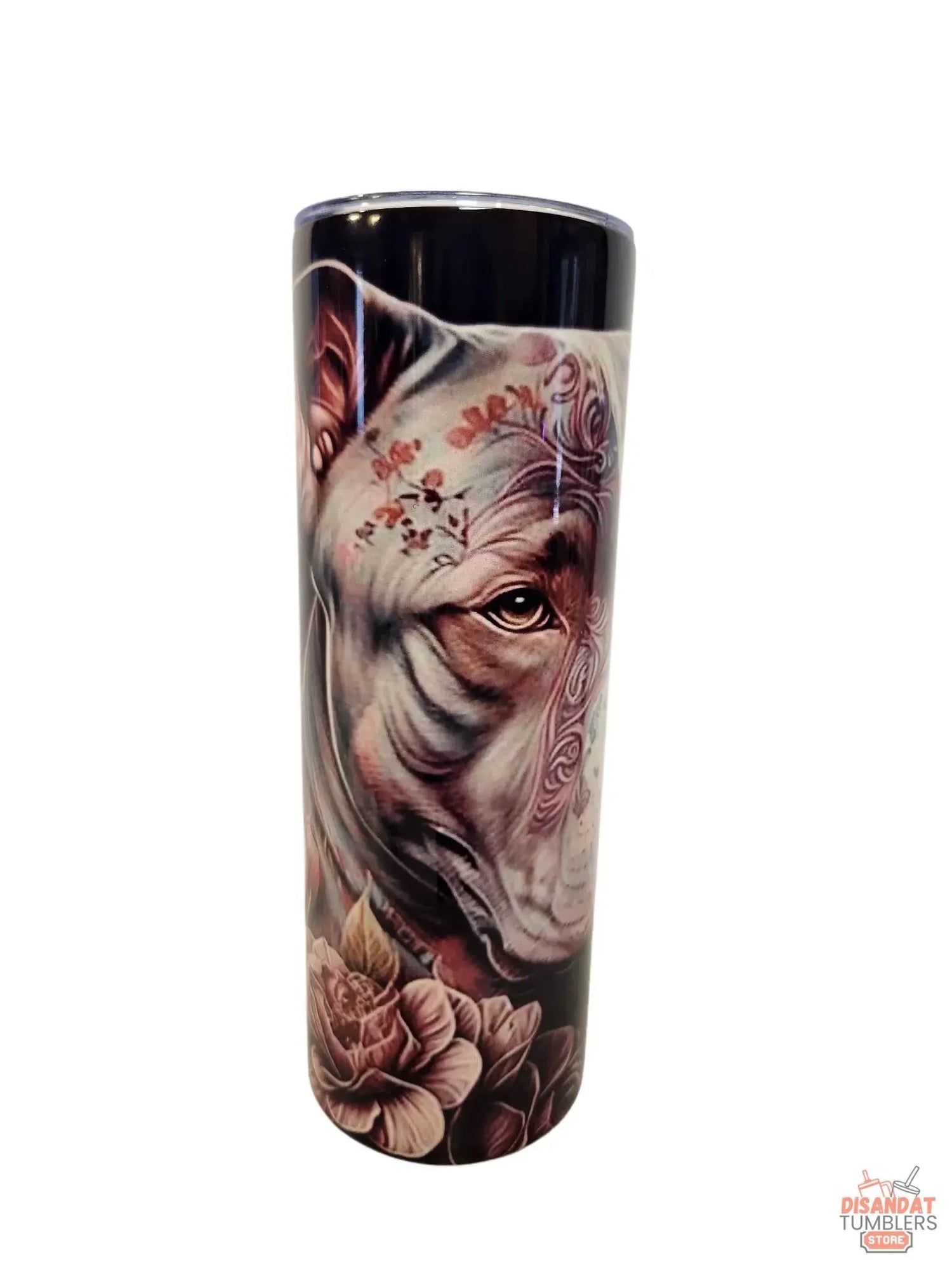 Ink &amp; Roses Pitbull Tumbler - Dis An Dat Tumbler Store