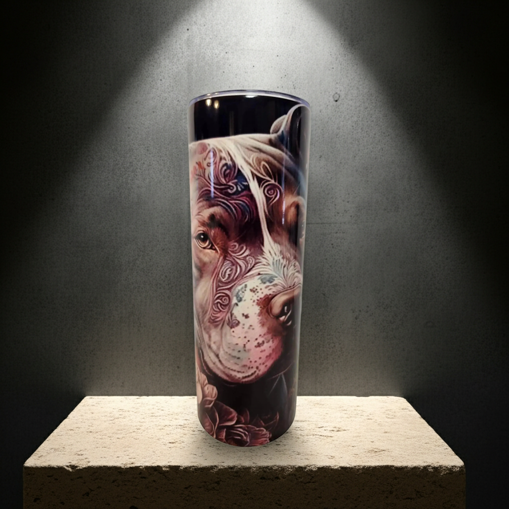 Ink &amp; Roses Pitbull Tumblers Dis An Dat Tumbler Store