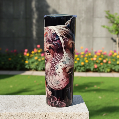 Ink &amp; Roses Pitbull Tumblers Dis An Dat Tumbler Store