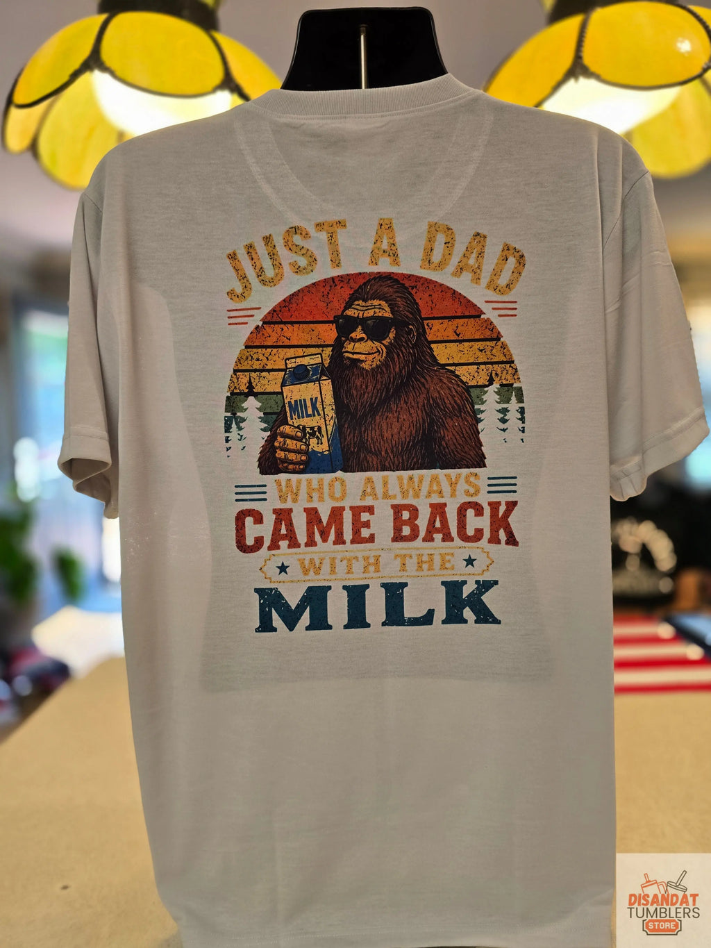 Just a Dad who came back with the milk Fathers day T-shirt - Dis An Dat Tumbler Store