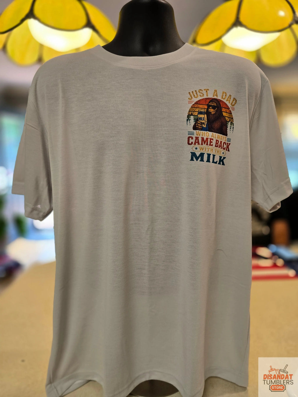 Just a Dad who came back with the milk Fathers day T-shirt - Dis An Dat Tumbler Store