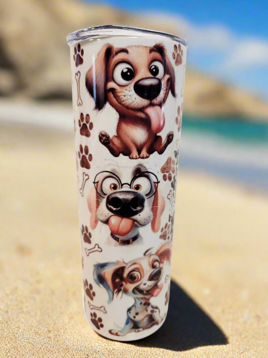 Life is better with dogs 20oz Tumblers - Image #3