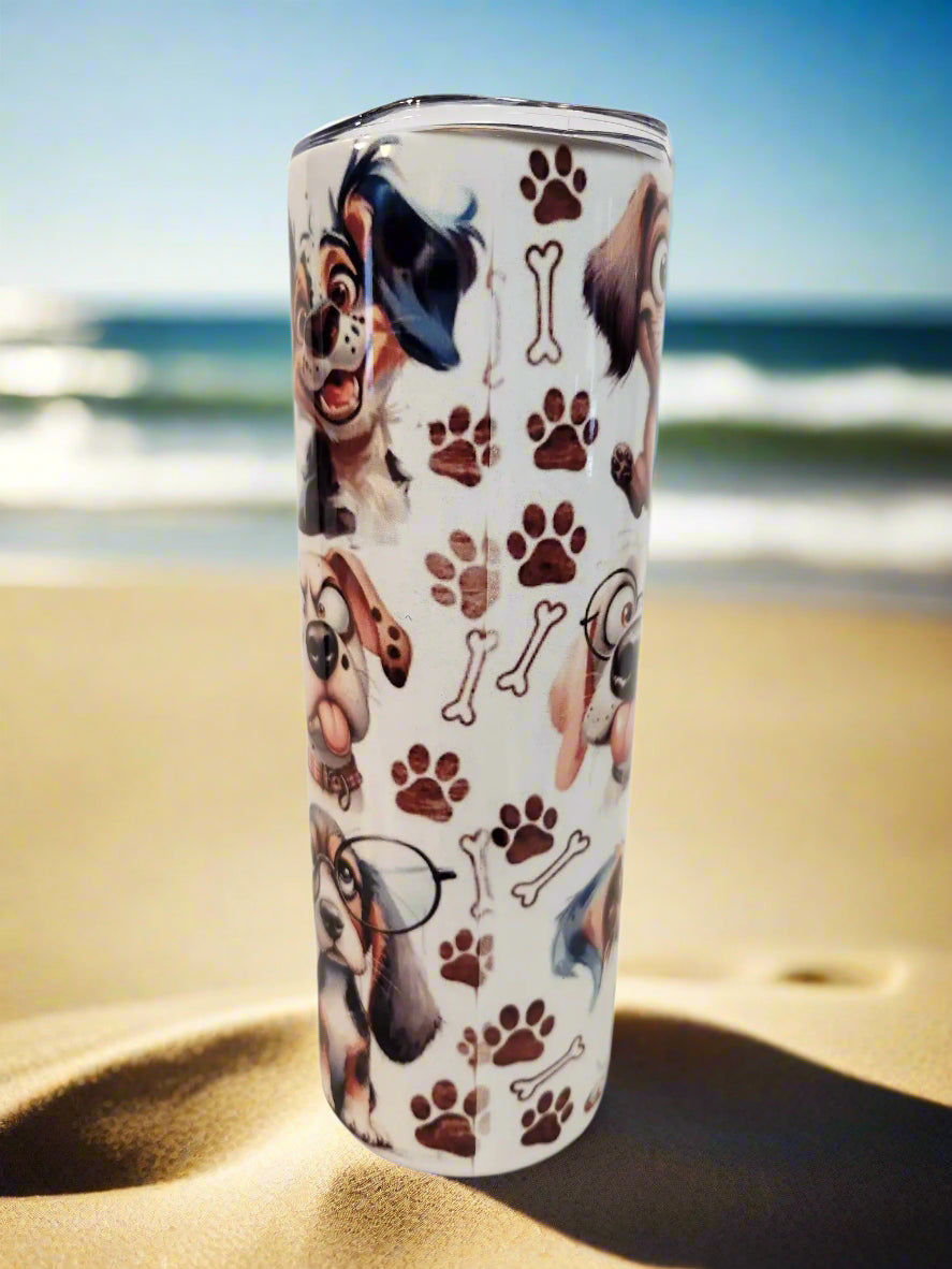 Life is better with dogs 20oz Tumblers - Image #4