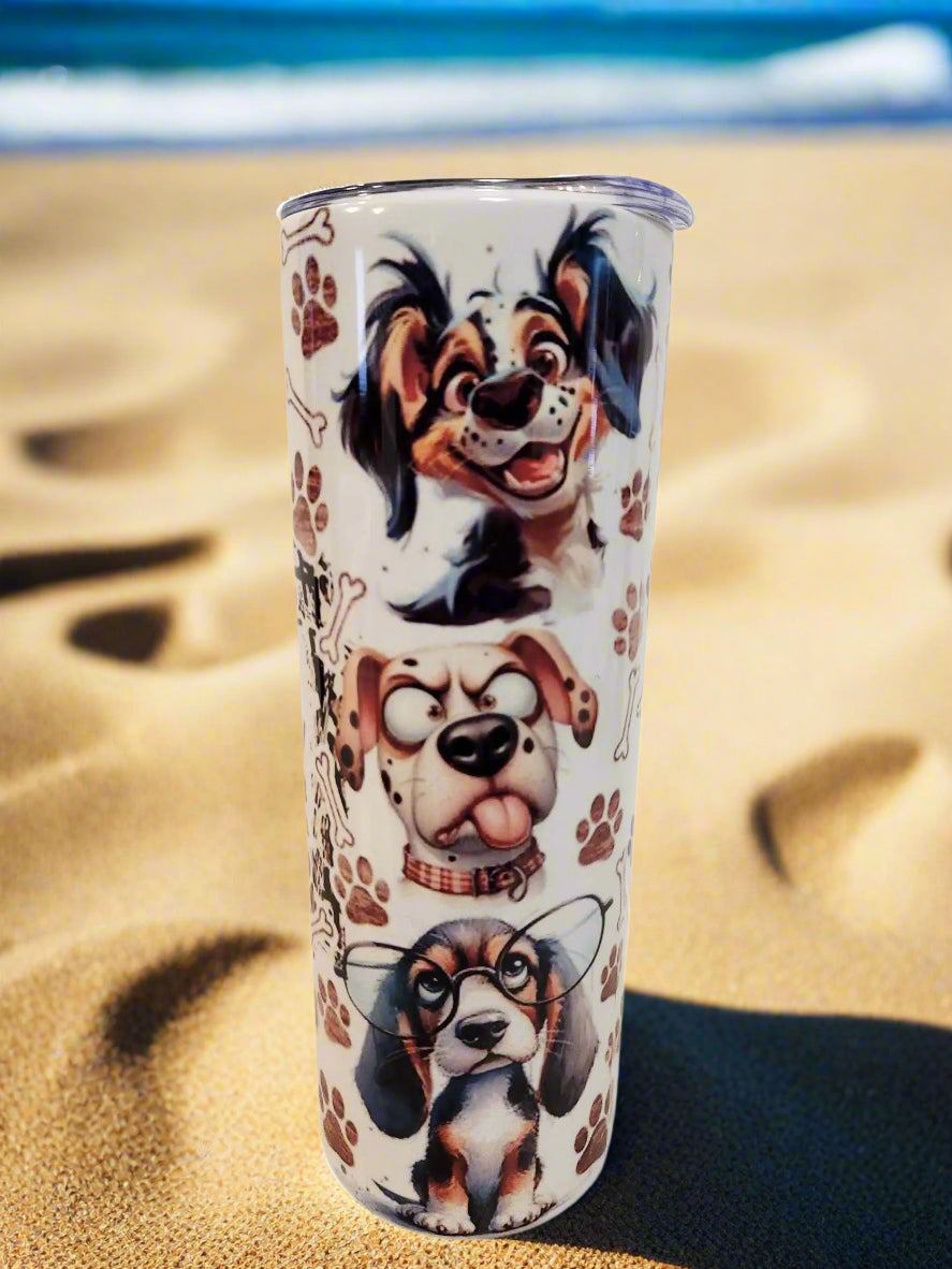 Life is better with dogs 20oz Tumblers - Image #5