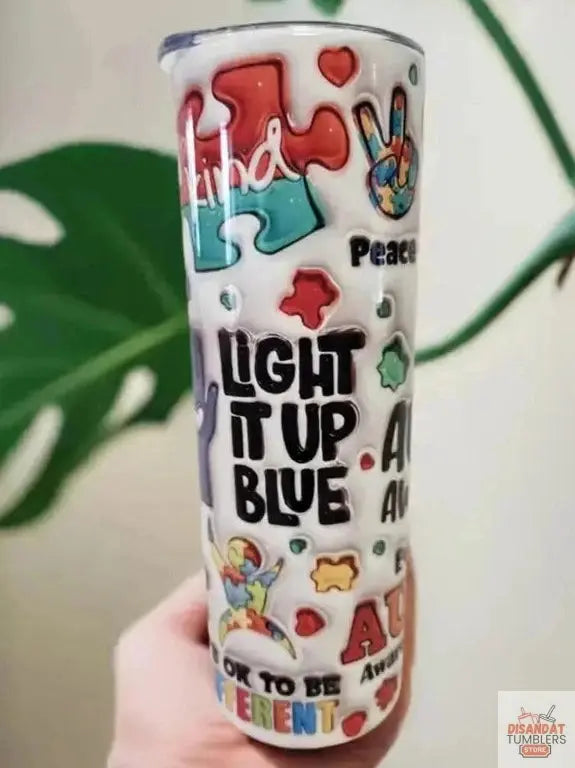 Light it up blue 20oz Tumbler DisAnDat