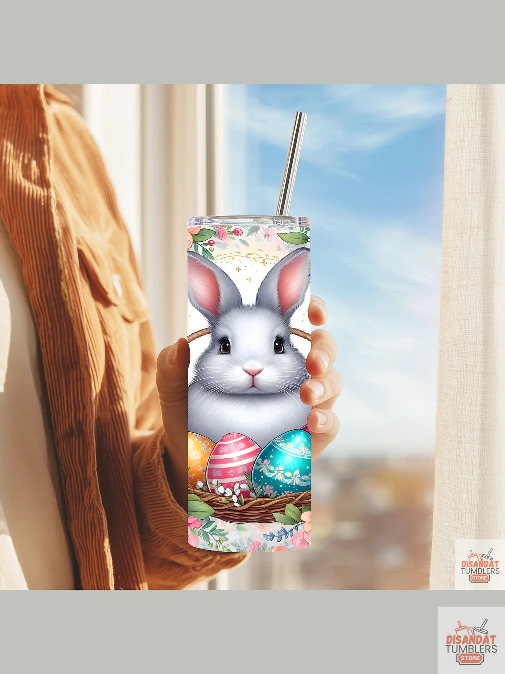 Male and Female Easter Bunny 20/30oz Tumbler - Dis An Dat Tumbler Store