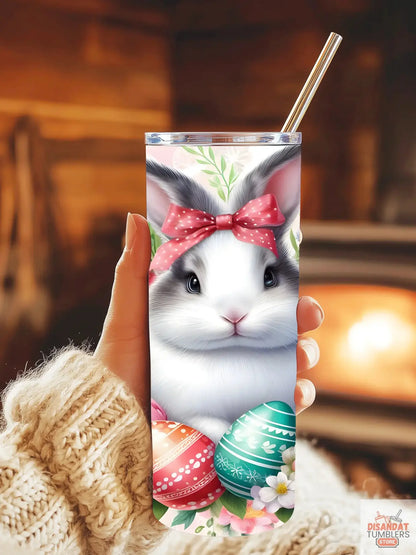 Easter Bunny Tumbler in 20oz &amp; 30oz — insulated, reusable, and perfect for Easter gifting. Hop into spring with Dis An Dat!