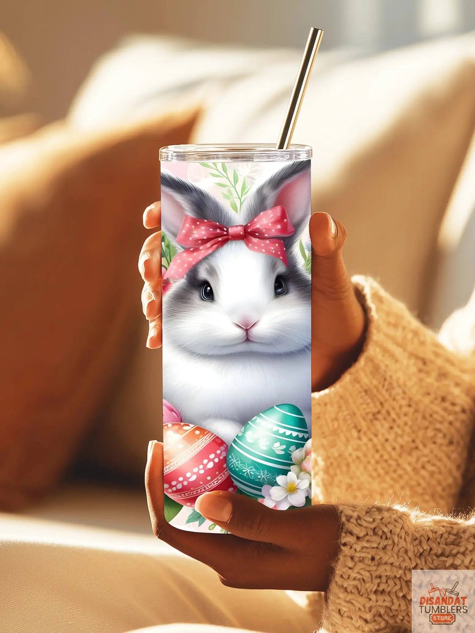 Male and Female Easter Bunny 20/30oz Tumbler - Dis An Dat Tumbler Store