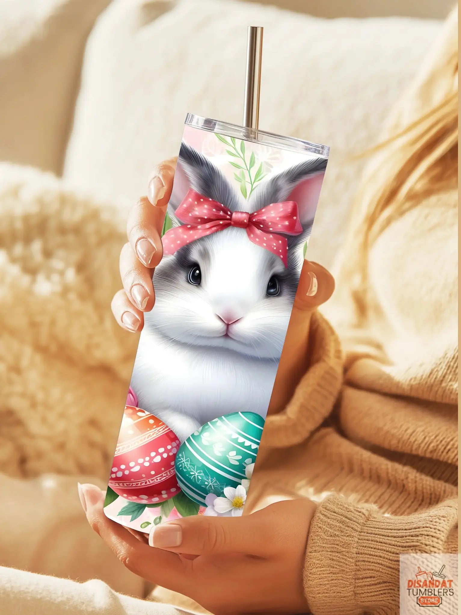 Male and Female Easter Bunny 20/30oz Tumbler - Dis An Dat Tumbler Store