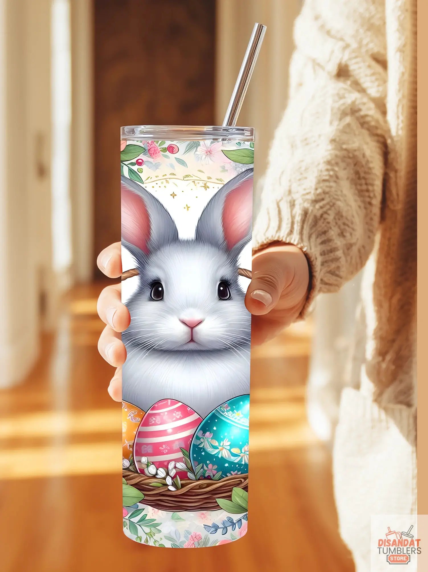 Male and Female Easter Bunny 20/30oz Tumbler - Dis An Dat Tumbler Store