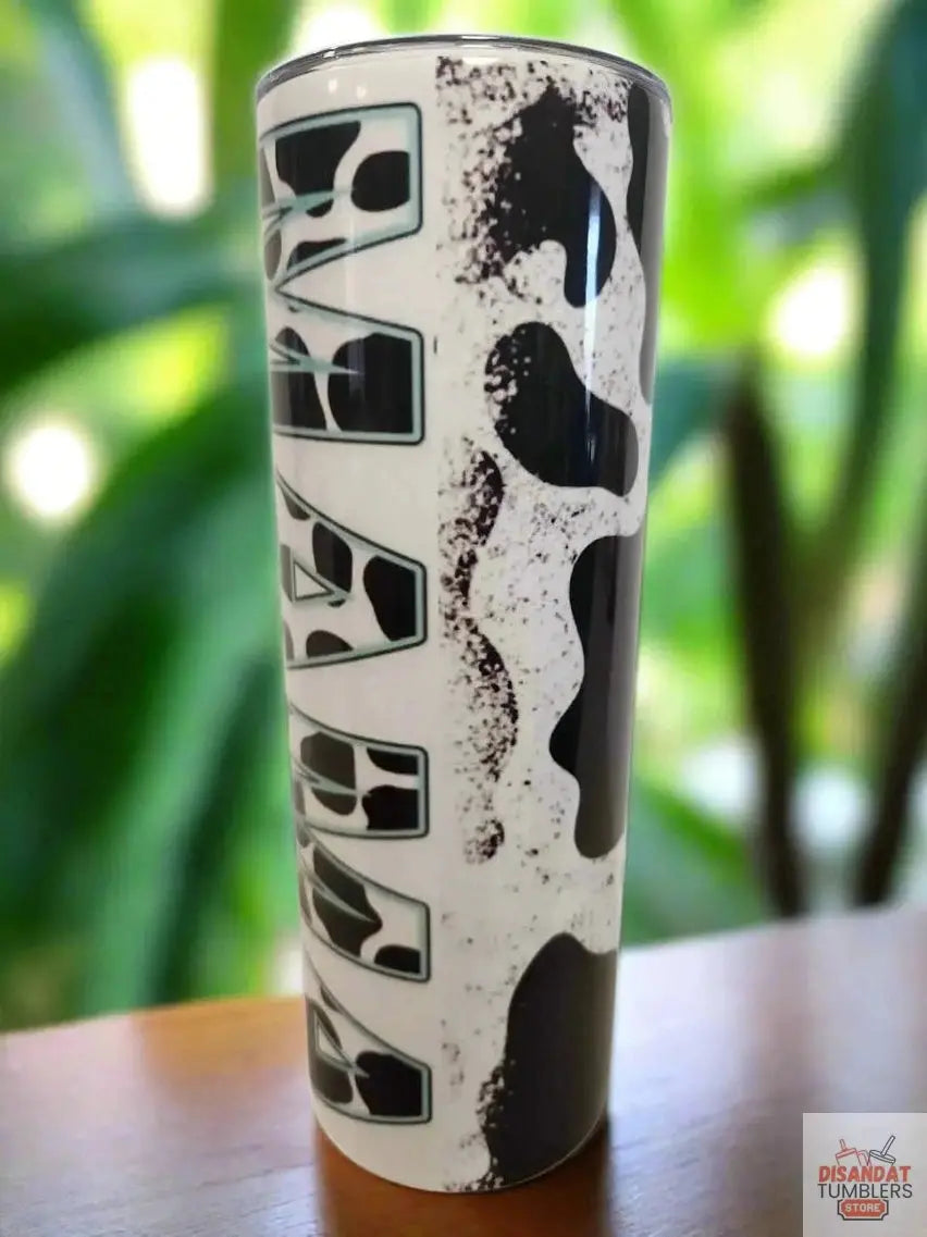 Mama Cow print 20oz Tumbler - Dis An Dat Tumbler Store