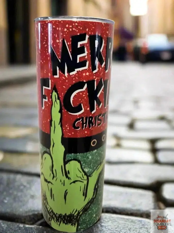 Merry f Christmas 20oz Tumblers DisAnDat