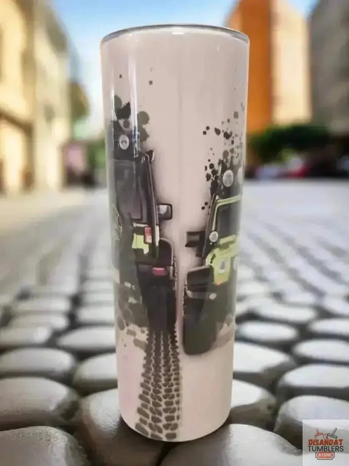 Mint green Jeep 20oz Tumbler DisAnDat