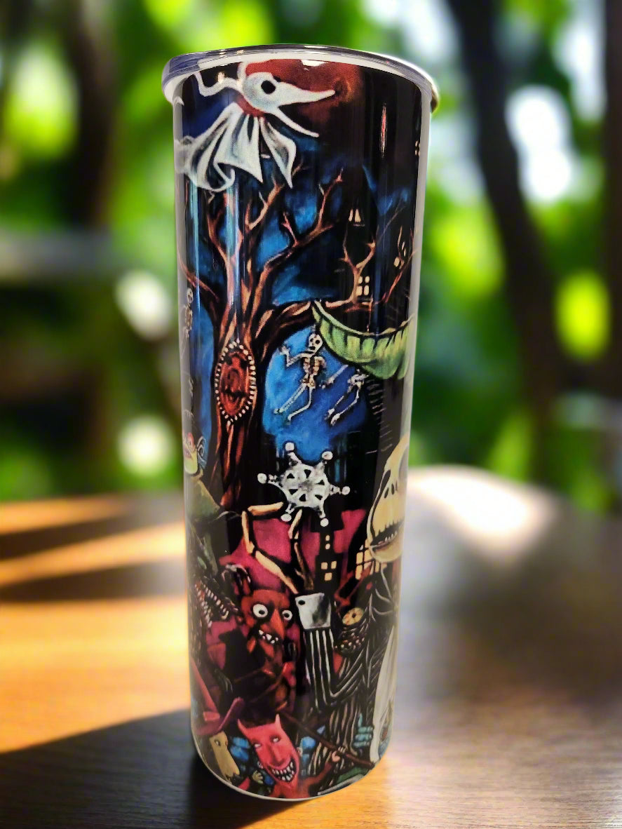 New Custom 20oz Horror/ Love Tumbler A Little Dis An Dat