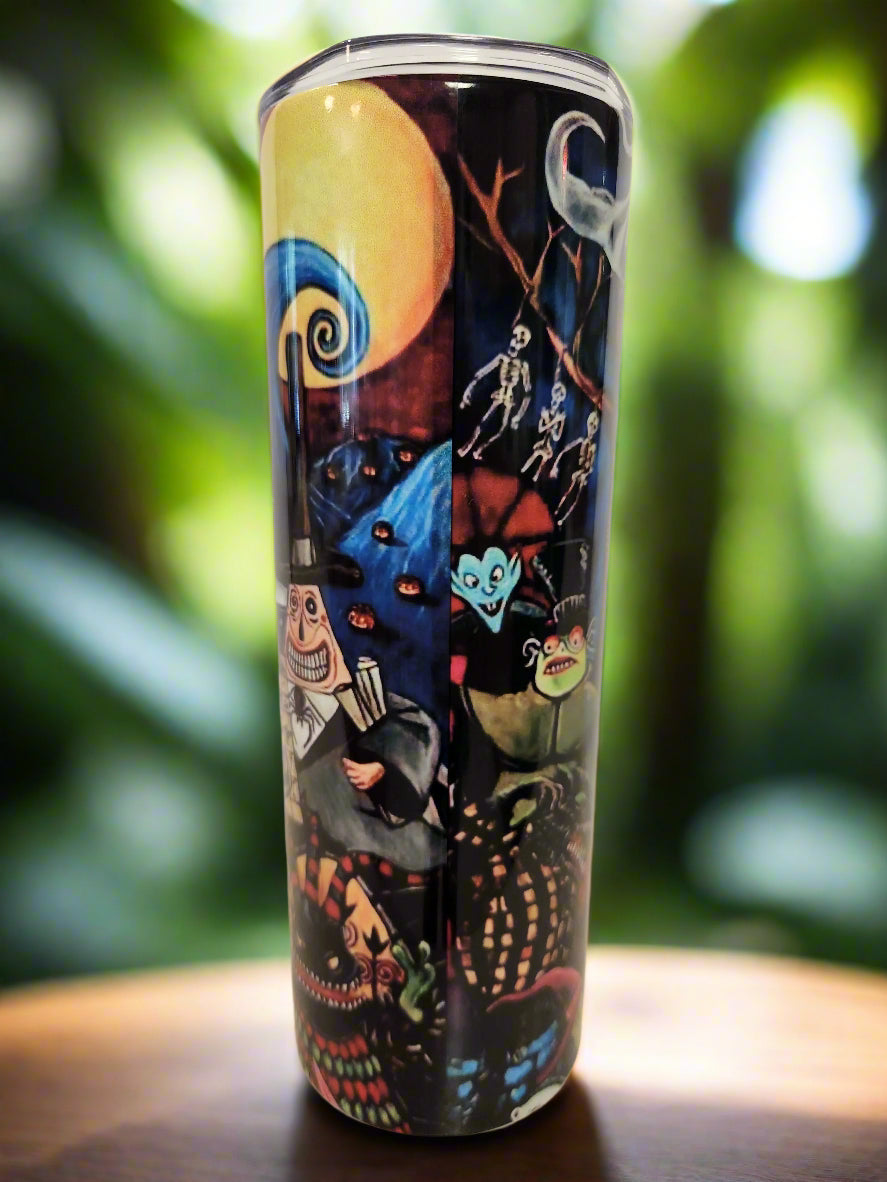 New Custom 20oz Horror/ Love Tumbler A Little Dis An Dat