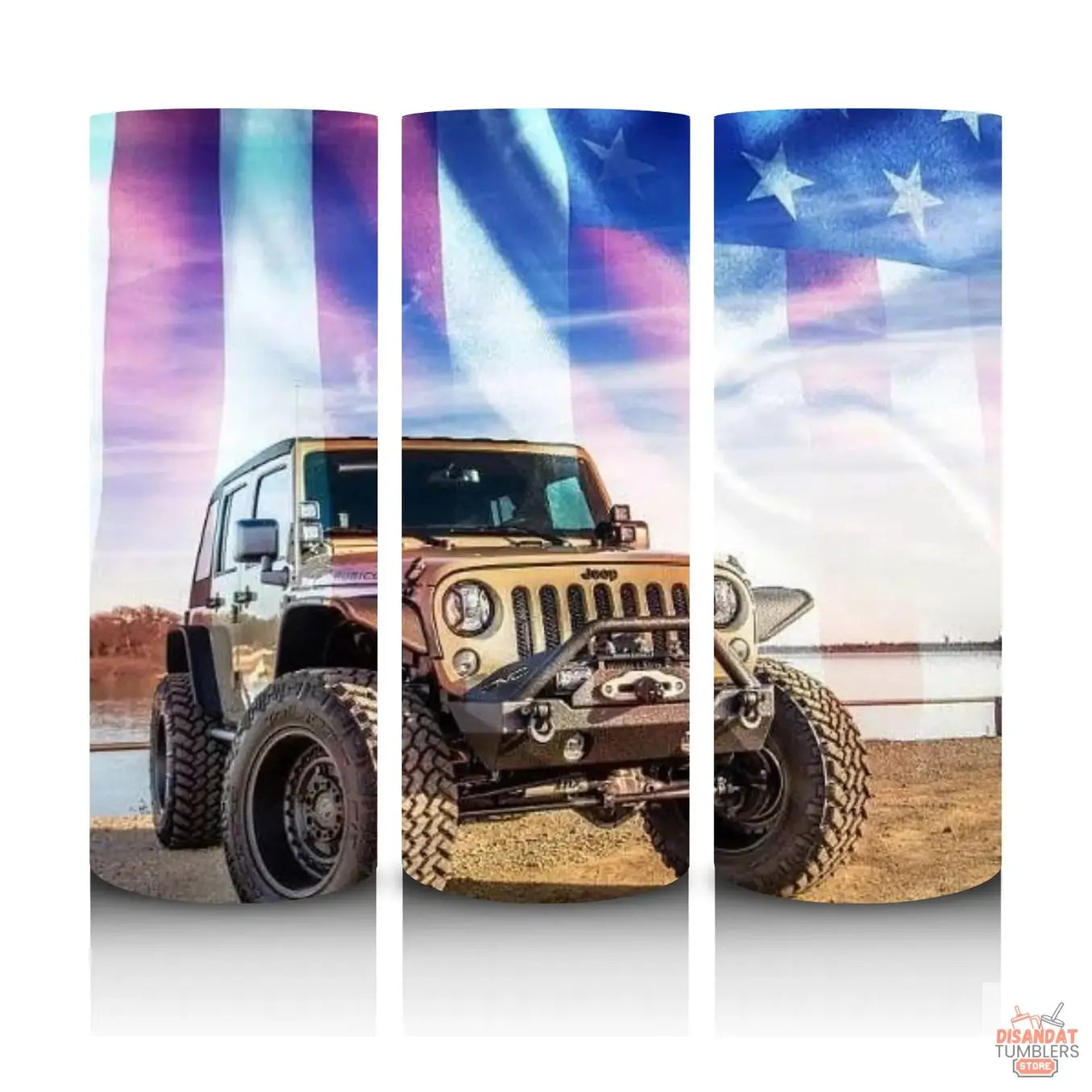 Patriotic Jeep Lover 20oz Tumbler - Dis An Dat Tumbler Store