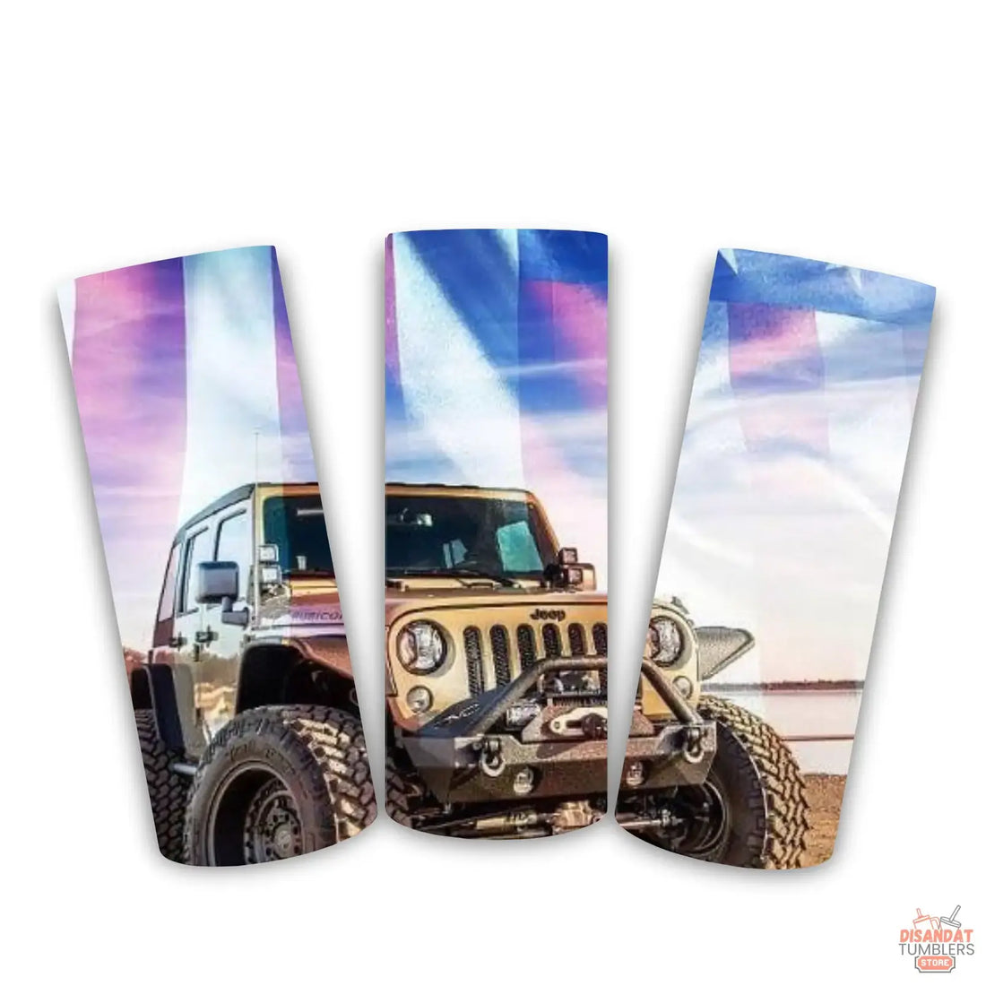 Patriotic Jeep Lover 20oz Tumbler - Dis An Dat Tumbler Store