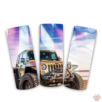 Patriotic Jeep Lover 20oz Tumbler - Dis An Dat Tumbler Store