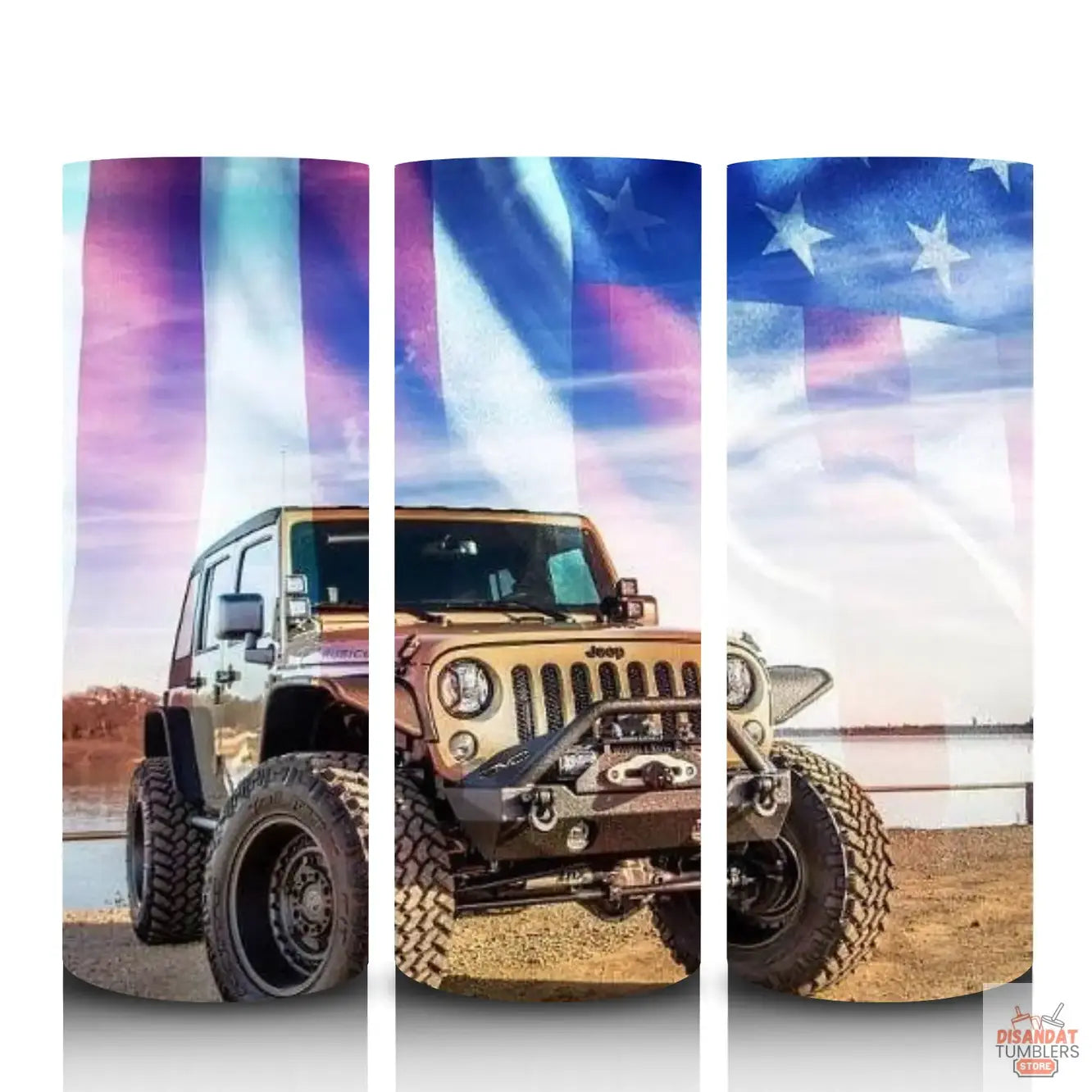 Patriotic Jeep Lover 20oz Tumbler - Dis An Dat Tumbler Store