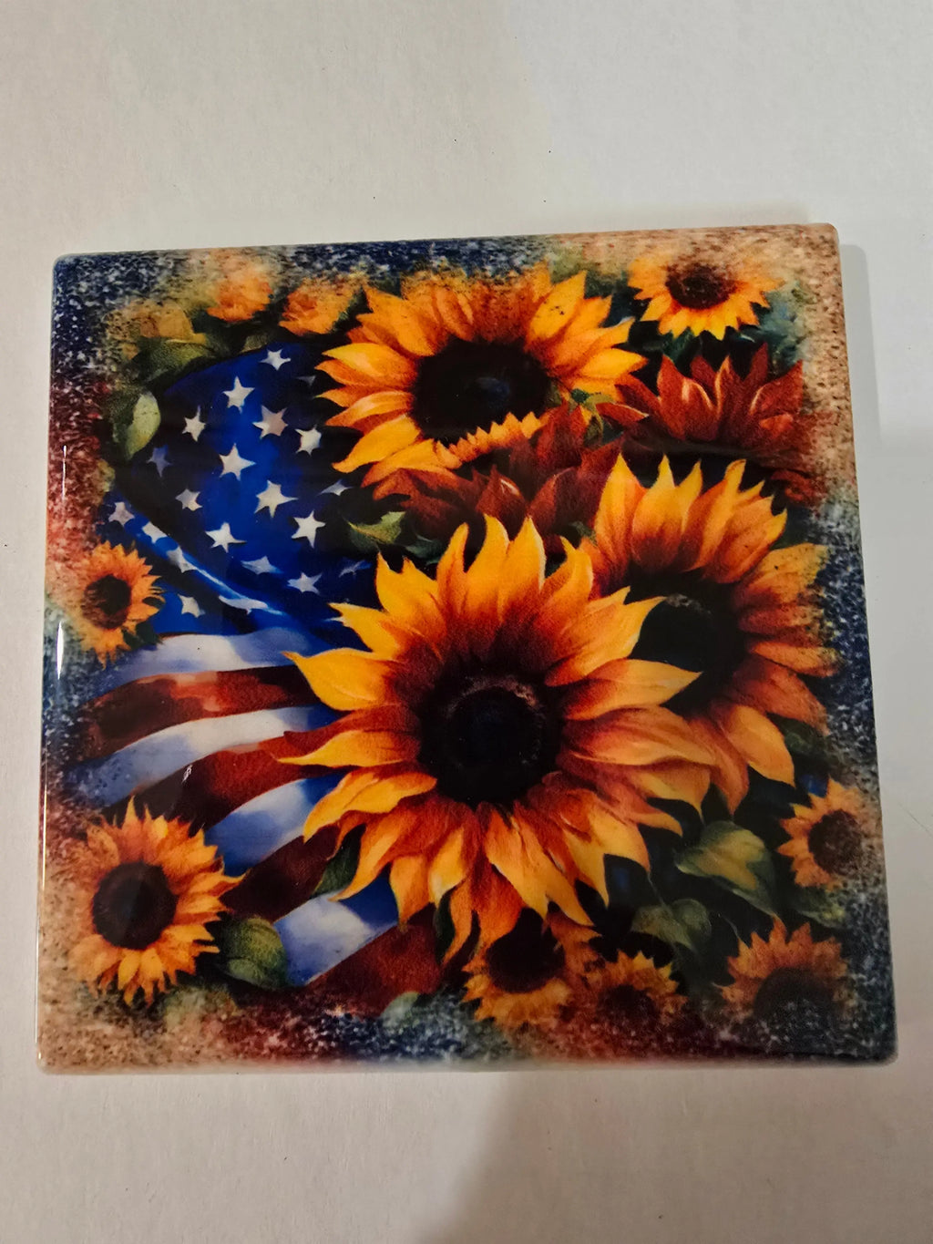 Patriotic Sunflowers 🌻 4-inch Coasters - Dis An Dat Tumbler Store
