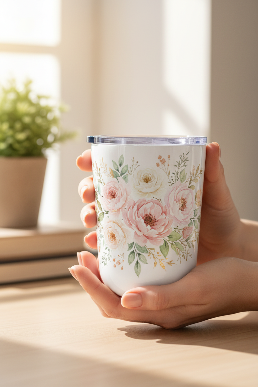 10oz Coffee Tumbler Hand Lifestyle