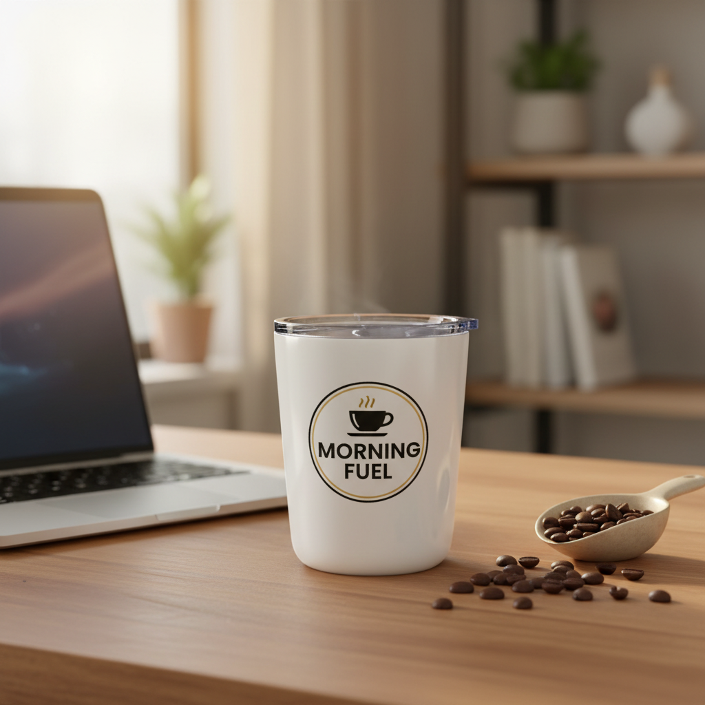 10oz Coffee Tumbler Desk Shot