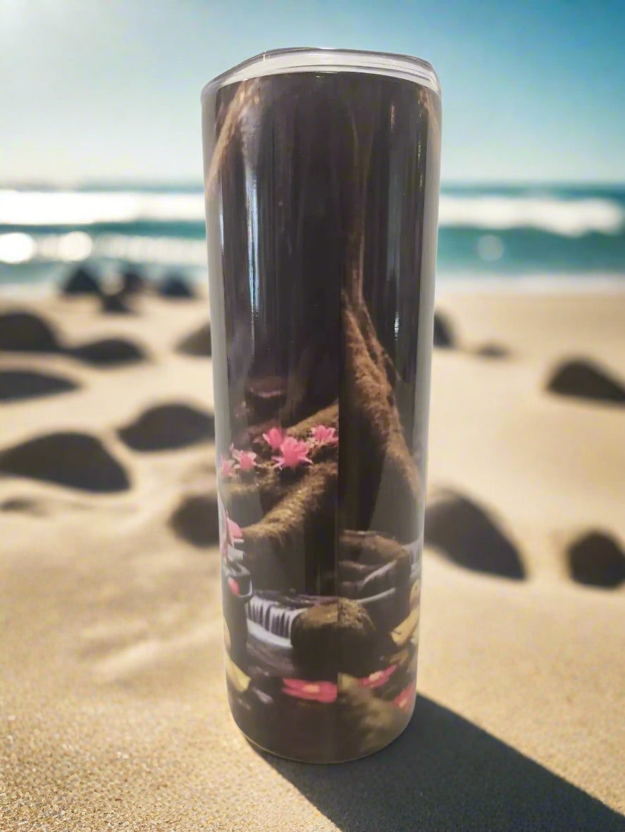 Pink Jeep w/ waterfall 20oz Tumbler - Image #3