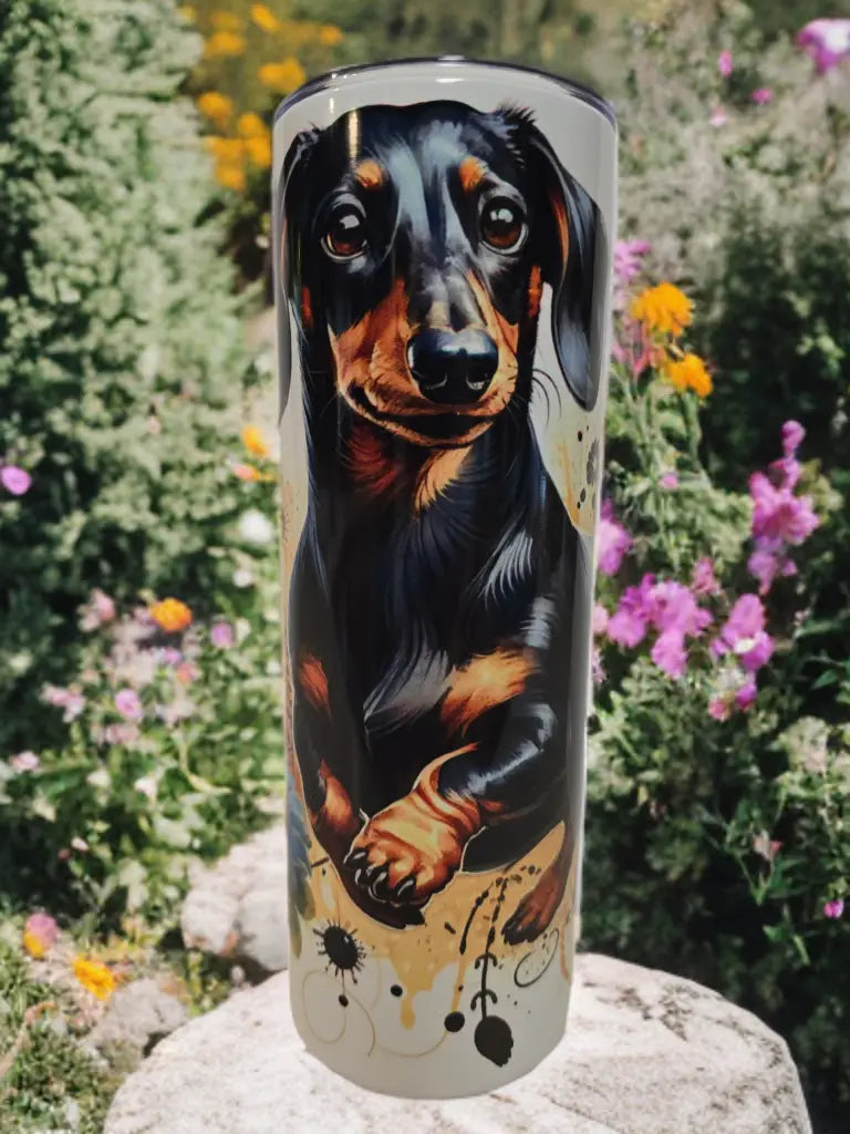 Playful Dashound 20oz Tumbler Dis An Dat Store
