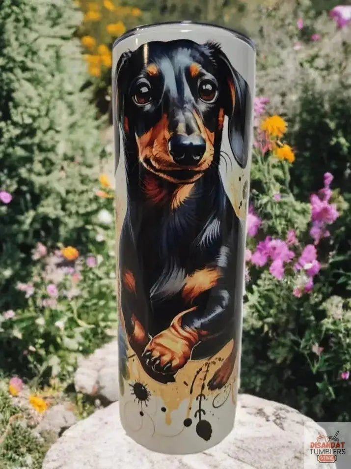 Playful Dashound 20oz Tumbler DisAnDat