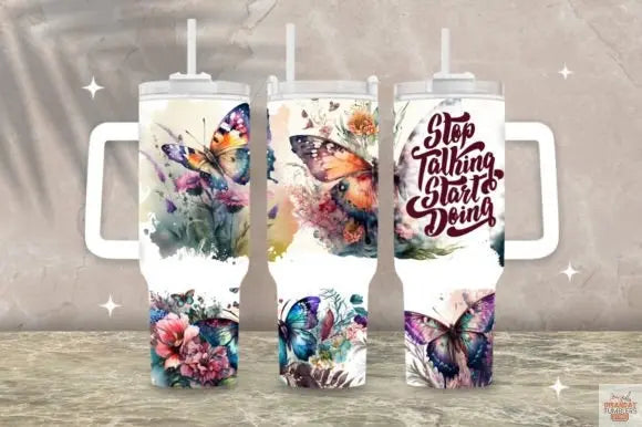 Positive Vibes 40oz Tumbler - Dis An Dat Tumbler Store
