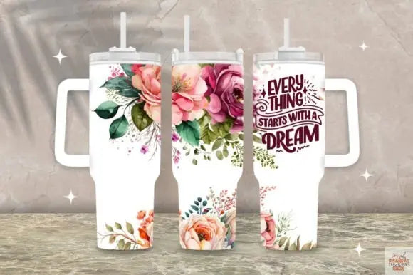 Positive Vibes 40oz Tumbler - Dis An Dat Tumbler Store