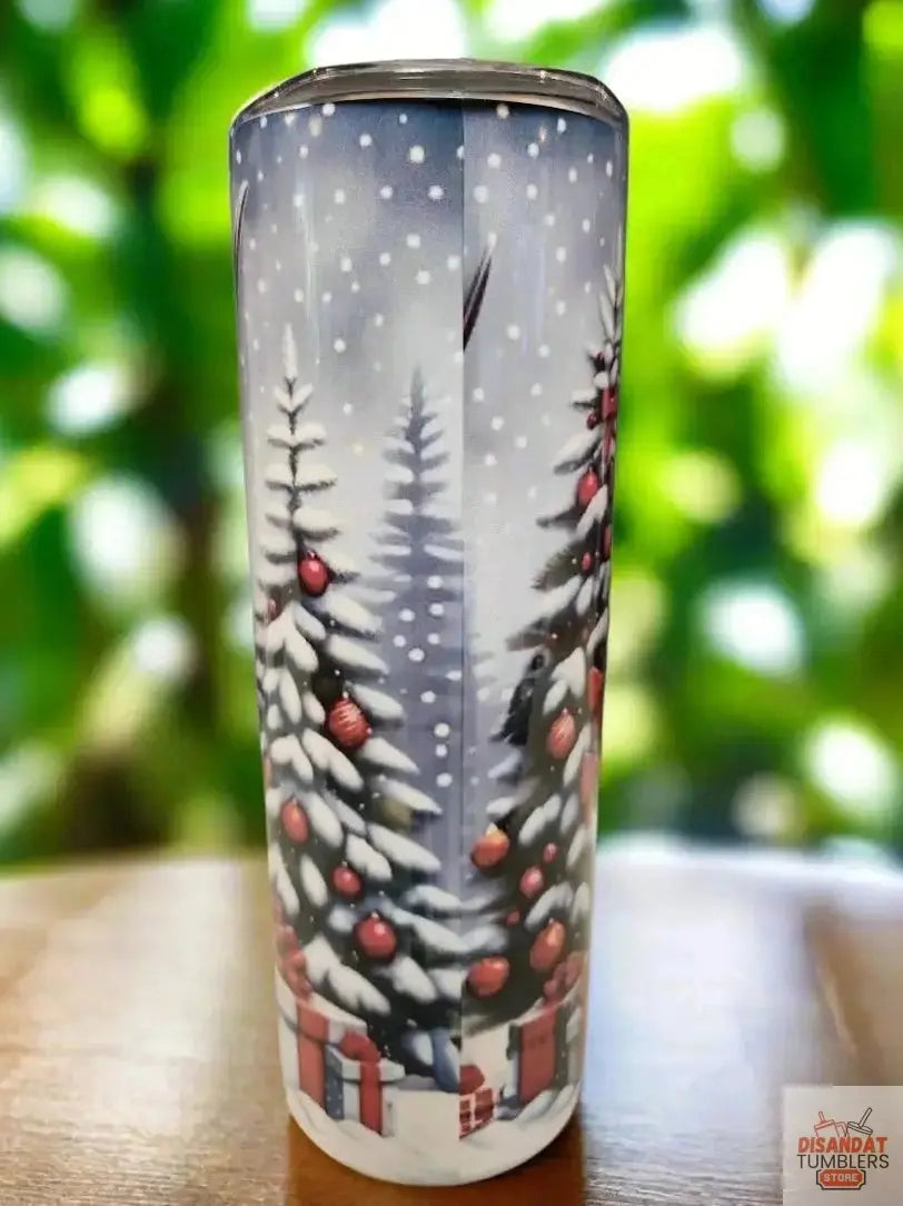 Pretty Christmas Heifer 20oz Tumbler Dis An Dat Tumbler Store