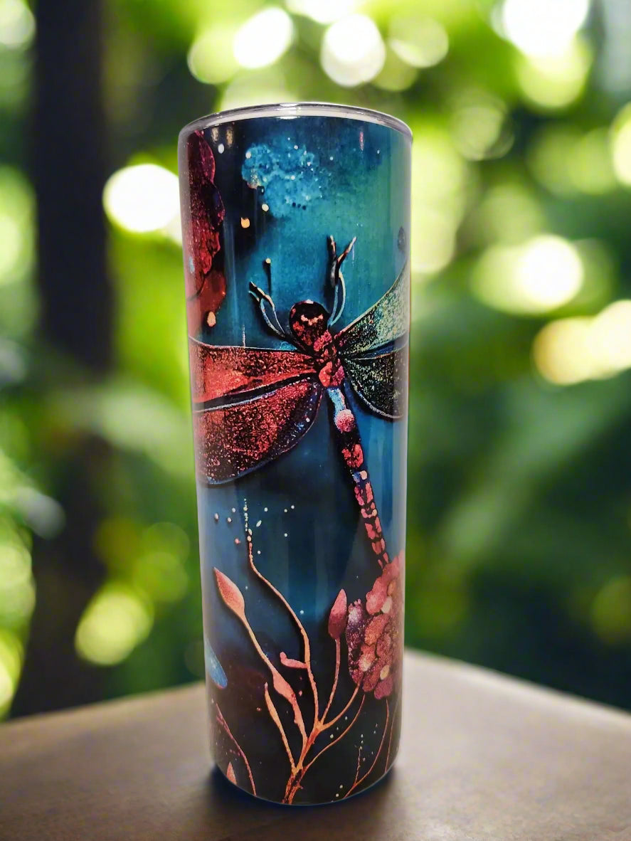 Pretty Dragonfly 20oz Tumblers - Image #1