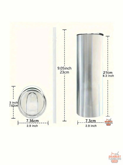 Cute Shitz with Butterfly 20oz Tumbler - Eco-Friendly &amp; Reusable - Dis An Dat Tumbler Store