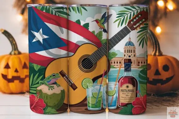 Puerto Rico Flag 20/30 oz Tumbler Dis An Dat Tumbler Store