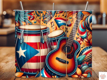 Puerto Rico Flag 20/30 oz Tumbler Dis An Dat Tumbler Store