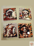 Puppy 4 inch Coasters - Dis An Dat Tumbler Store