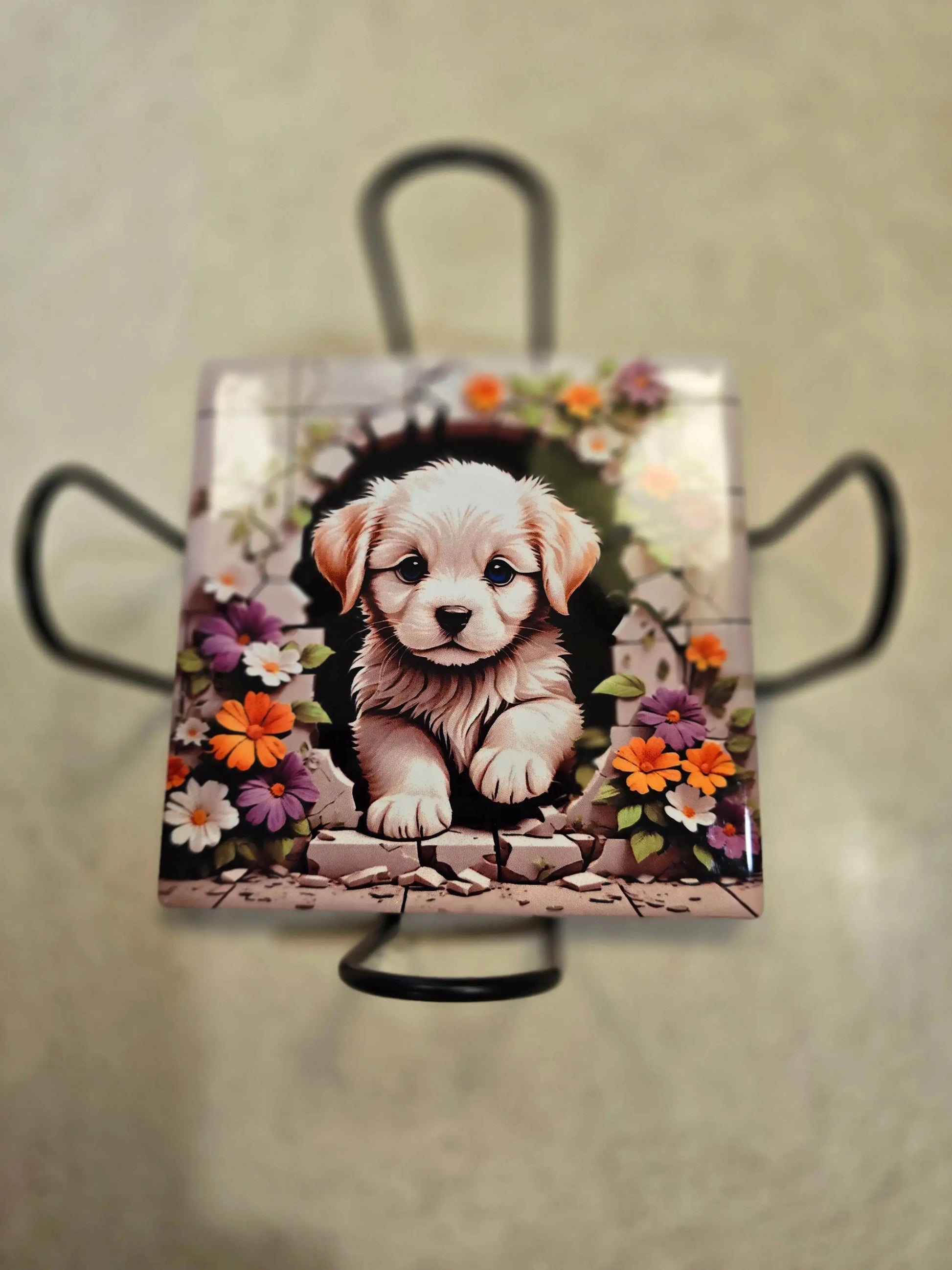 Puppy 4 inch Coasters - Dis An Dat Tumbler Store