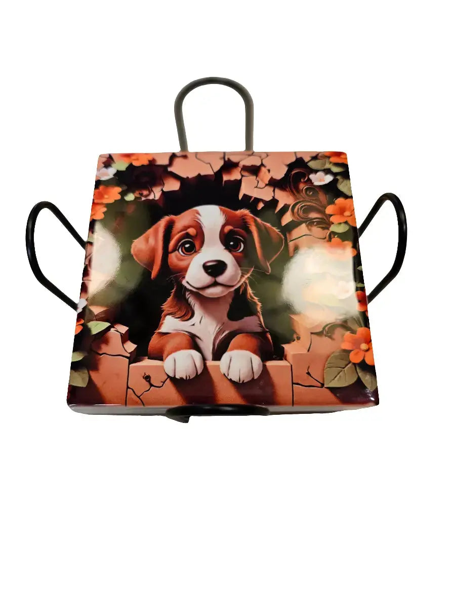 Puppy 4 inch Coasters - Dis An Dat Tumbler Store