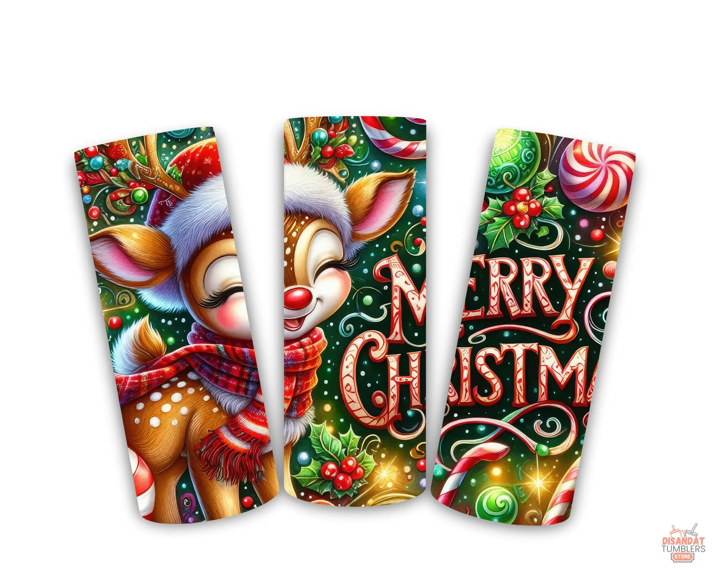 Red nose Deer 20oz Tumbler Dis An Dat Tumbler Store