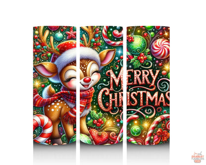 Red nose Deer 20oz Tumbler Dis An Dat Tumbler Store