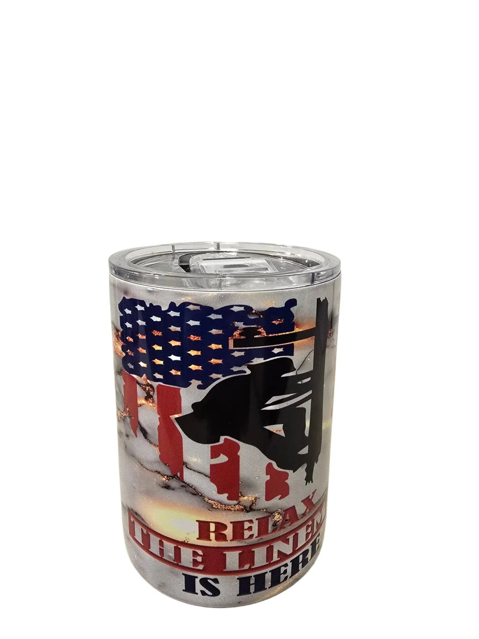Relax the Lineman is here 10oz Coffee Tumbler A Little Dis An Dat