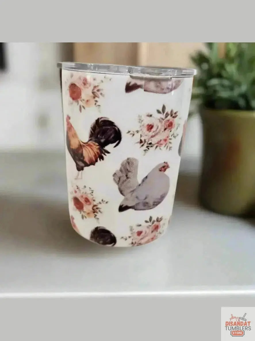 Rise and shine 10oz Double Walled insulated coffee Tumbler Dis An Dat Tumbler Store