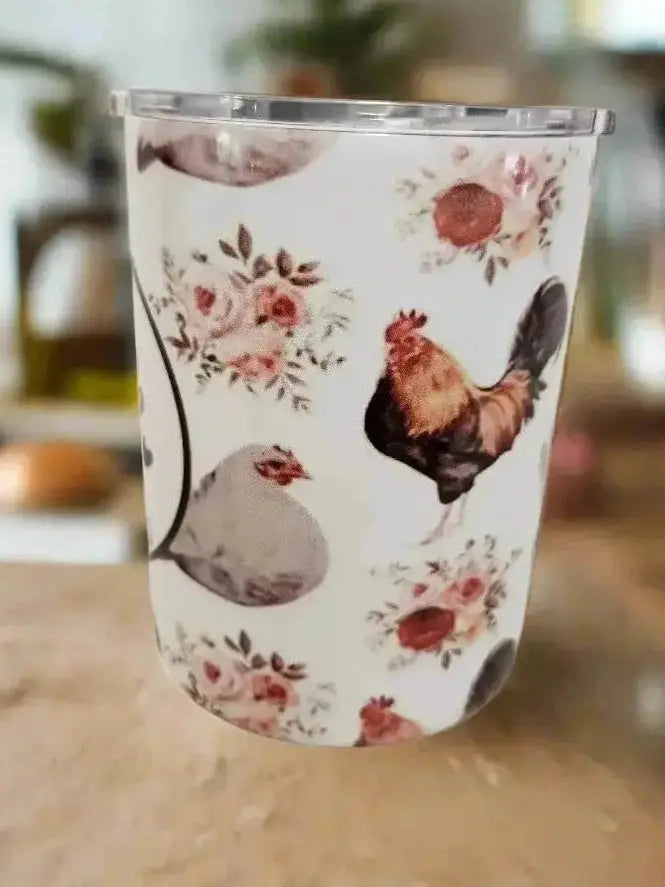 Rise and shine 10oz Double Walled insulated coffee Tumbler Dis An Dat Tumbler Store